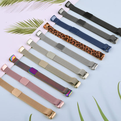 Metal Band for Fitbit Luxe Bands Women Men, Stainless Steel Mesh Loop Adjustable Magnetic Wristband Replacement Strap Compatible with Fitbit Luxe Fitness and Wellness Tracker (Rose Gold)