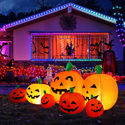Sizonjoy 7 Ft Halloween Blow up Inflatable Pumpkin Decoration-Lighted Halloween Inflatable Pumpkin for Home Yard Garden Indoor and Outdoor Decoration