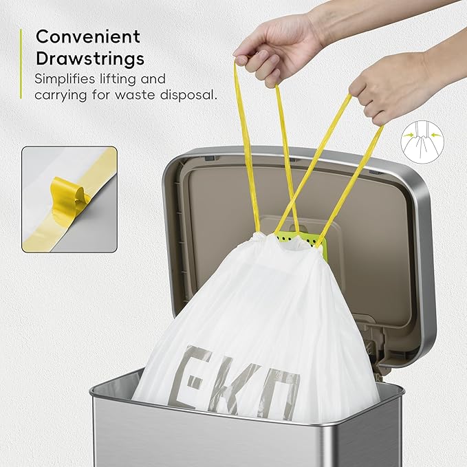 EKO 21 Gallon / 50-90 Liter, Extra-Strong Garbage Bags, Fresh Floral Scent