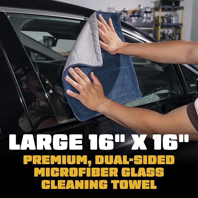 Chemical Guys Clean Stroke Dual-Sided Microfiber Glass Towels