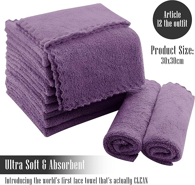 TENSTARS 12 Pack Premium Washcloths Set