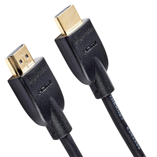 Amazon Basics HDMI Cable, 6ft, 4K@60Hz, High-Speed 4K HDMI 2.0 Cord (18Gbps), 2160p, 48 bit, Compatible with TV/PS5/Xbox/Roku, Black