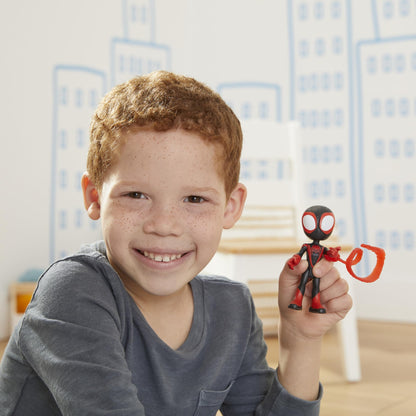 Spidey and his Amazing Friends 3-Pack, 4-Inch Scale Marvel Action Figures, Includes 3 Figures and 3 Accessories, Spider-Man, Ghost-Spider & Miles Morales (Amazon Exclusive)