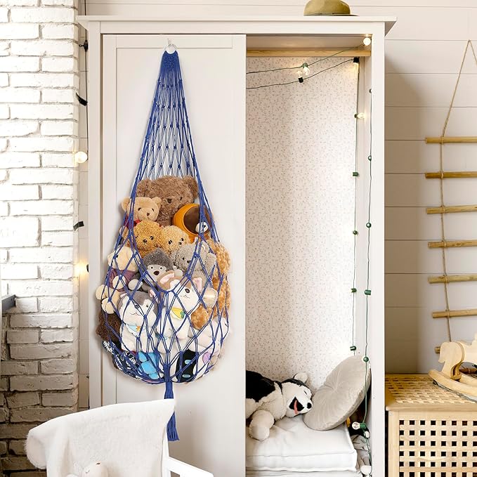 Stuffed Animal Storage Toy Hammock Corner Hanging Net