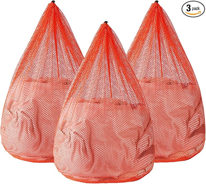3Pcs Mesh Laundry Bags Washing Machine Mesh Wash Bags Jumbo