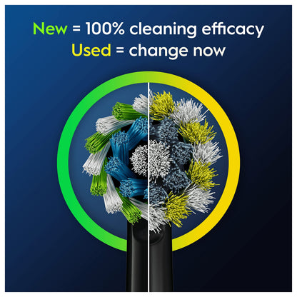 Oral-B Pro Cross Action Original Electric Toothbrush Head, X-Shape and Angled Bristles for Deeper Plaque Removal, Pack of 12 Toothbrush Heads, Suitable for Mailbox, Black