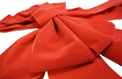 Black Duck Brand Set of 4 Christmas Red Velvet Bows 26" x11.5" 10-Loop Holiday/Christmas Bows!