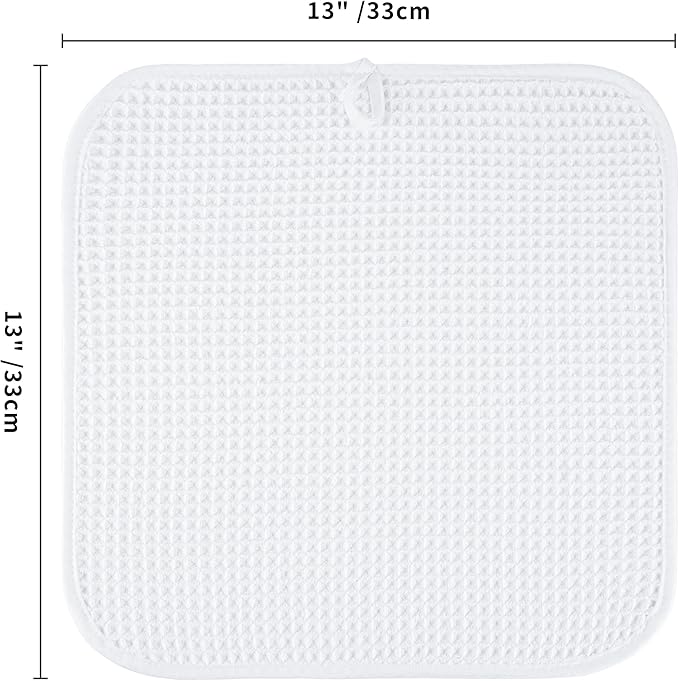 Microfiber Waffle Face Towels, 2 Pieces, Fast Drying, Lint Free 430 GSM