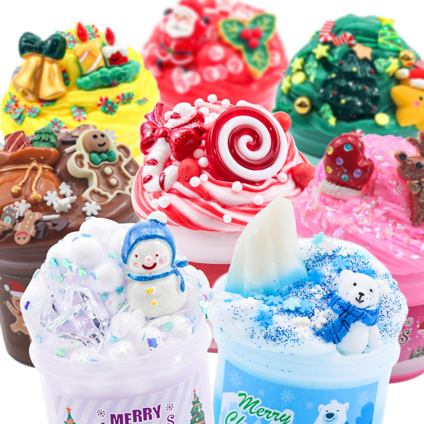 Slime Advent Calendar 2025 Kids, Christmas Countdown Calendars 24 Days of Surprises with Slime Kit Funny Gifts for Toddler Kids Teens Girls 4 5 6 7 8 9 10 11 12 Year Old
