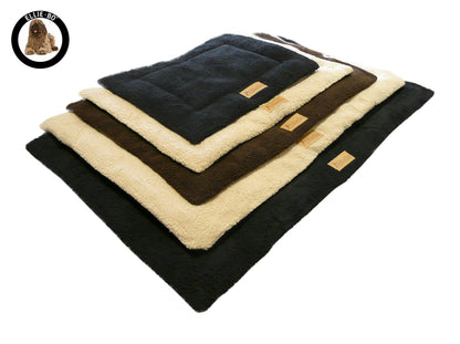 Ellie-Bo Large Black Sherpa Fleece Mat for 36-inch Dog Cage