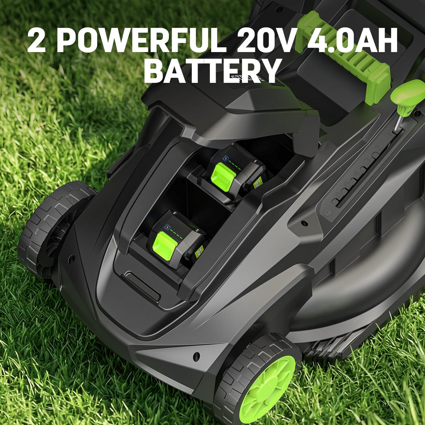 STEELITE 40V 17" Electric Lawn Mower & 12" String Trimmer Combo Set, Yard Care Kit with 2x4.0Ah Batteries & Dual Chargers