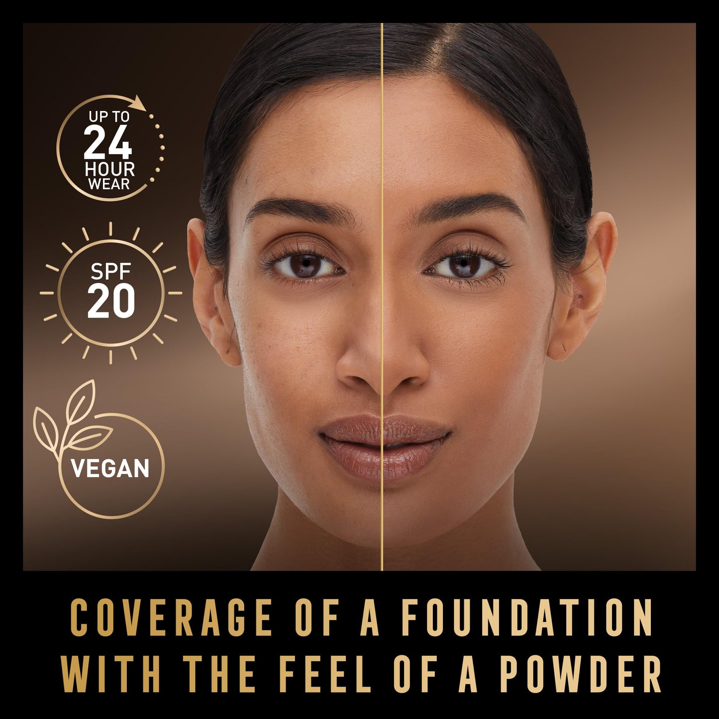 MAX FACTOR - Facefinity Compact Foundation - Up To 8hr Wear - Lightweight, SPF 20, All Day Resistant, Shine Control, Moisturizing - 003 Natural Rose - 10g