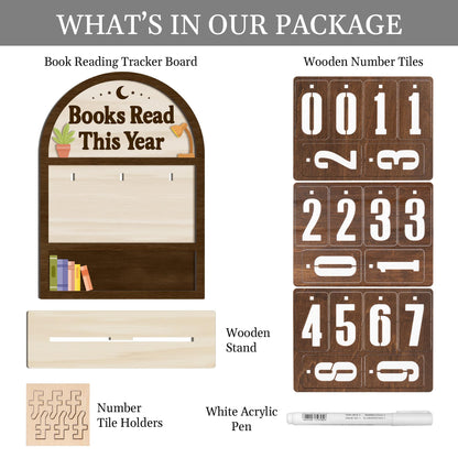 Books Read This Year Counter Valentines Day Gifts For Women Readers, Personalized Book Counter Tracker Bookshelf Decor, Bookish Gifts Accessories For Book Lovers, Bookworm, Bookclub Stocking Stuffers