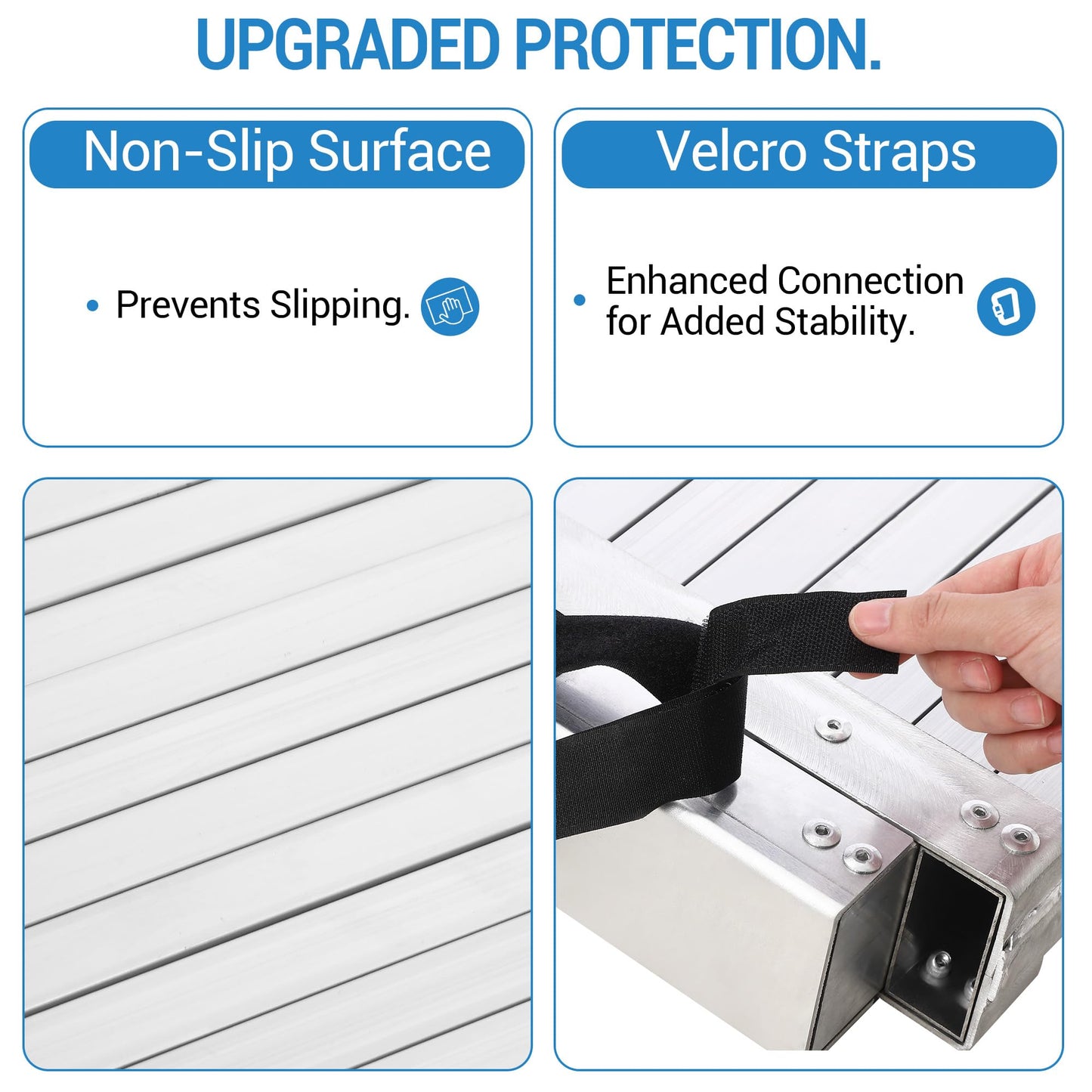 9-15FT Telescoping Scaffold Plank, 440Lb Capacity Aluminum Work Platform, 12.5" Wide Ladder Accessory with Skid-Proof Surface & Sticky Tape for Painting/Repair