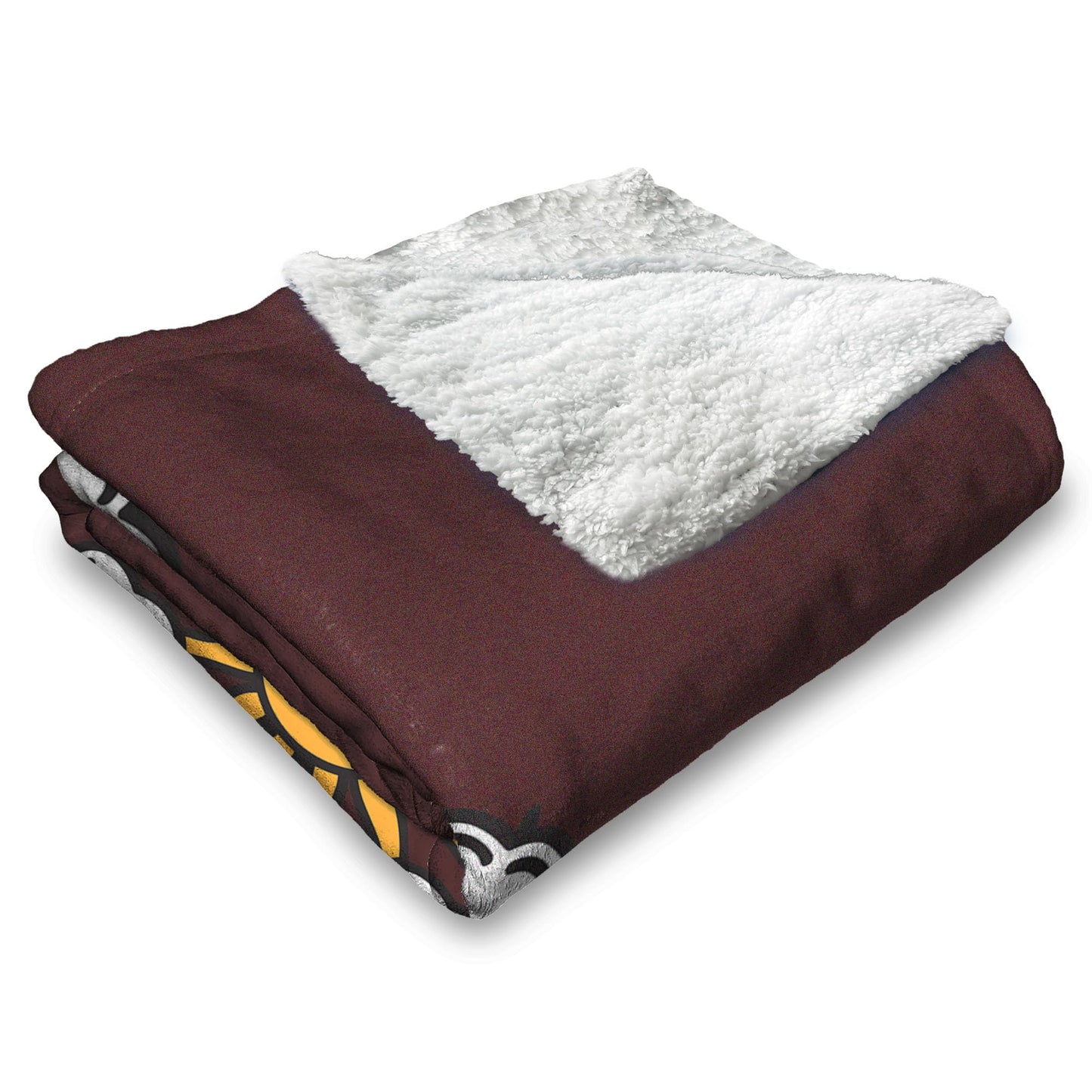 Northwest NCAA Brown University Bears Silk Touch Sherpa Throw Blanket, Ultra-Soft Fleece, Ivy League Official Team Logo, Cozy Plush Bedding, 50 x 60 Inches