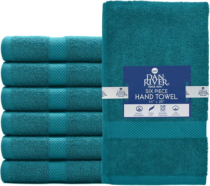 DAN RIVER 6-Pack Premium Hand Towels