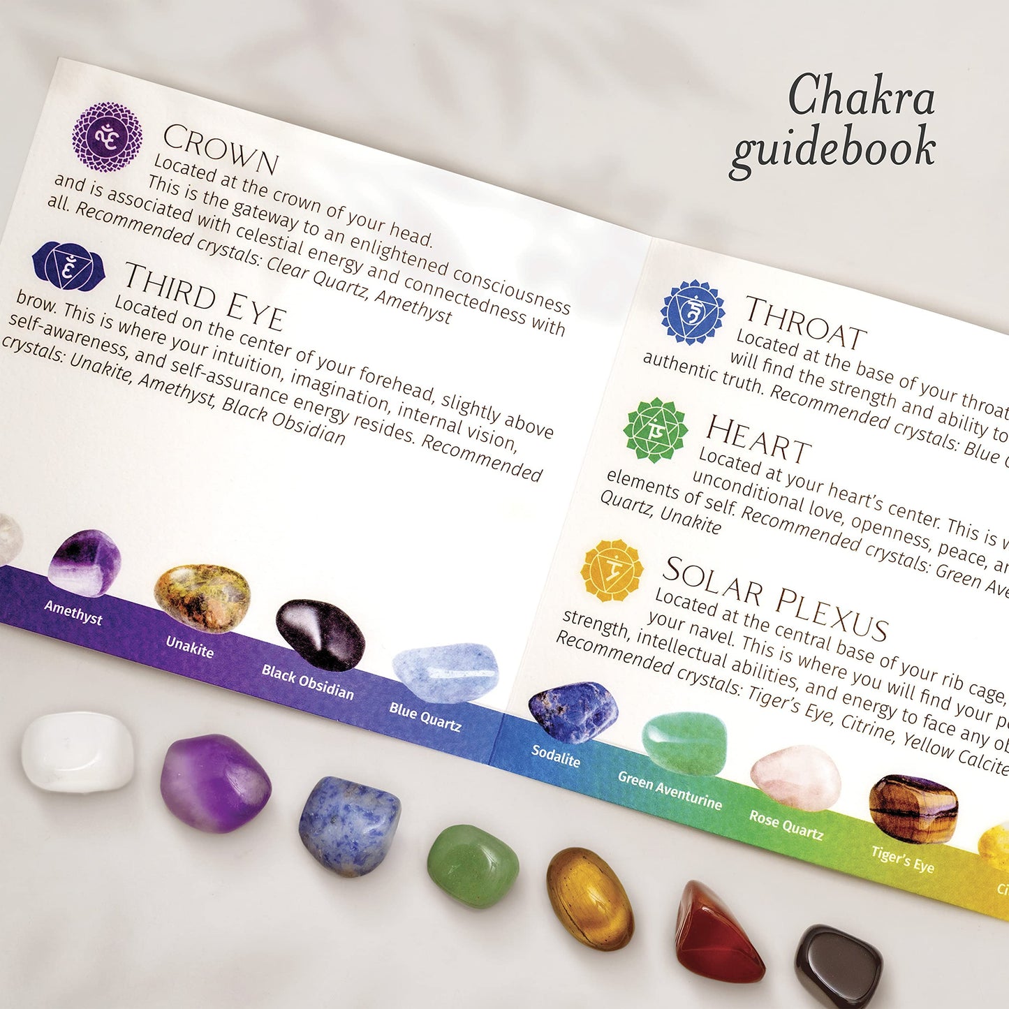 Elementao Chakra Crystals and Healing Stones – 25 Polished and Raw Gemstones and Storage Bag, Fluorite Wand and 2 Selenite Wands, Quartz Point and Engraved Wooden Box, Natural Crystal Set for