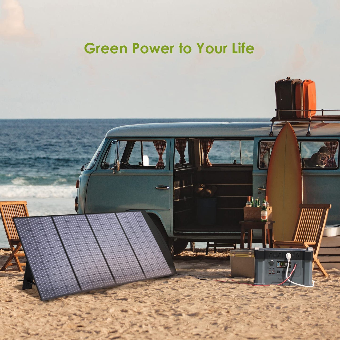 ALLPOWERS SP033 200W Solar Panel 36V 200 Watts Portable Solar Panel Kit Waterproof IP67 Foldable Solar Charger for Portable Power Station RV Marine Laptops Camping Off-Grid Emergency