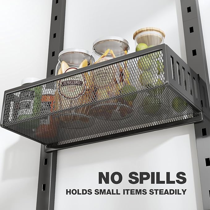 Pantry Door Organizers and Storage, 6-Tier Large Wide Metal Heavy-Duty Frame