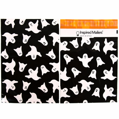 Inspired Mailers - Halloween Poly Mailers 10x13 Variety Pack of 40-10 each: Candy Corn, Ghosts, Orange Ghosts, Spiderwebs - Shipping Envelopes (10x13, 40 Pack)
