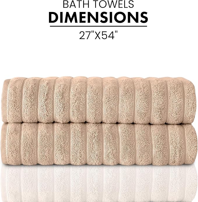 Classic Turkish Towels CTT Premium 2 Pack Bath Towels Set, Made