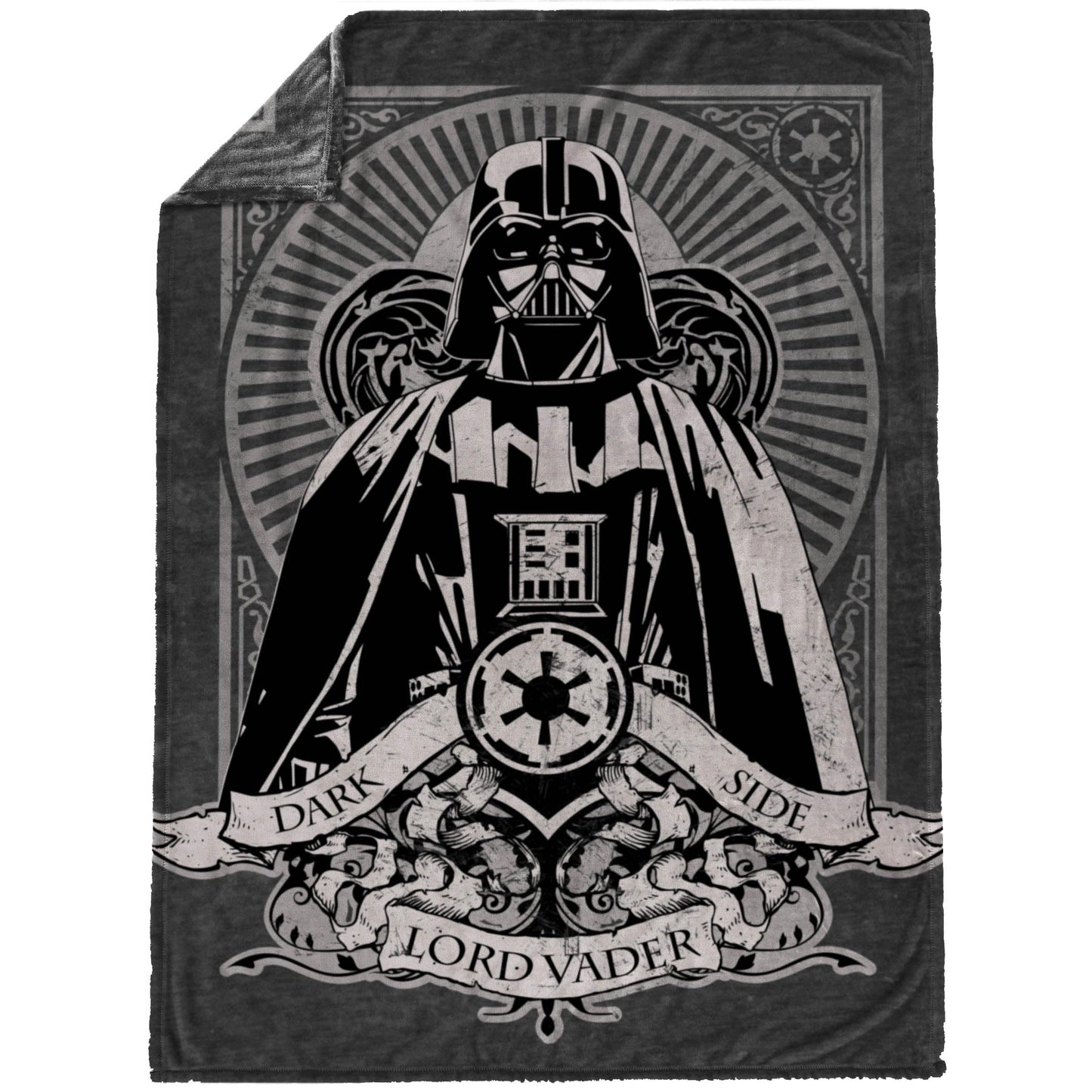 Jay Franco Kids Plush Throw Blanket – Soft & Comfy 50x70 Inches Throw for Couch or Bed – Cozy Home Décor for Living Room & Bedroom, Black - Star Wars