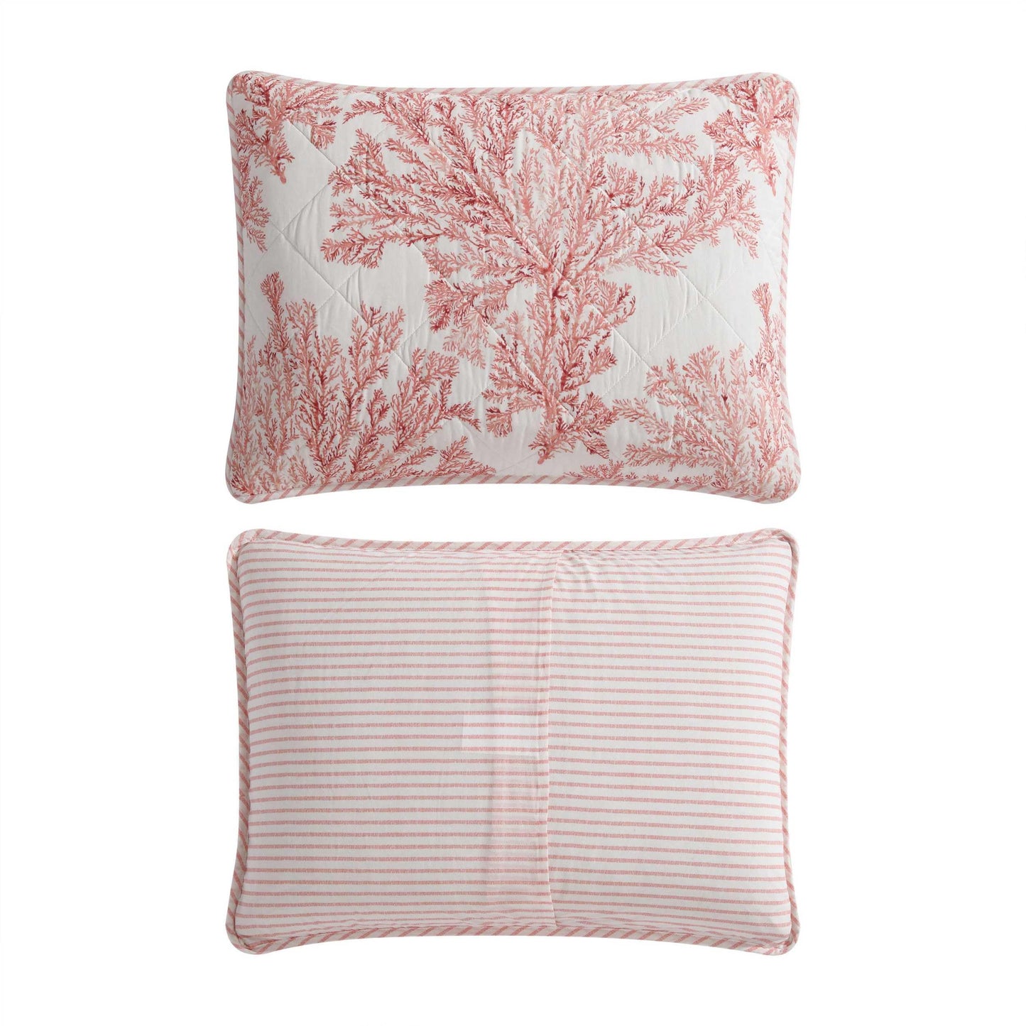 Tommy Bahama - King Quilt Set, Reversible Cotton Bedding with Matching Shams, Coral Reef Inspired Bedding Set (Coral Garden, King)