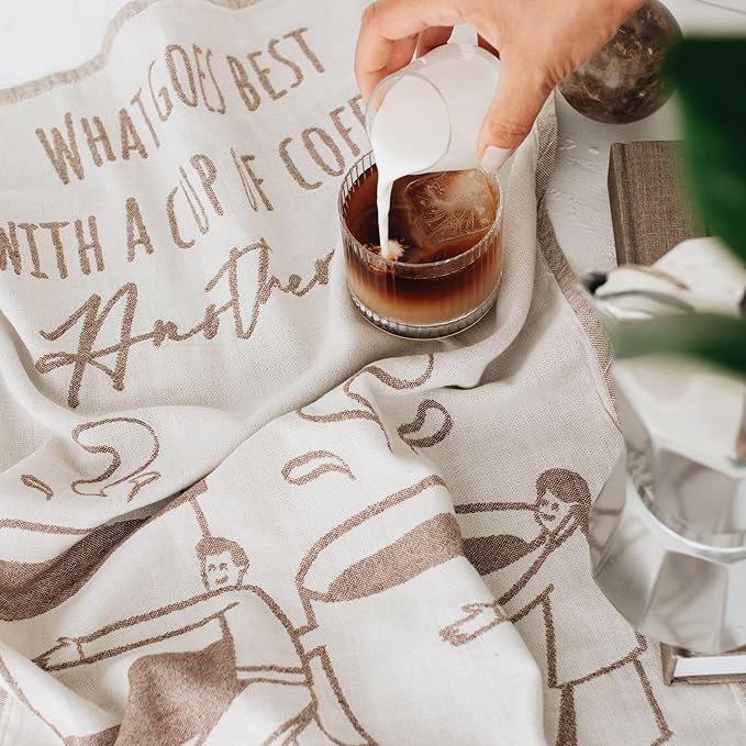 sea me at home Coffee Themed Funny Dish Towels