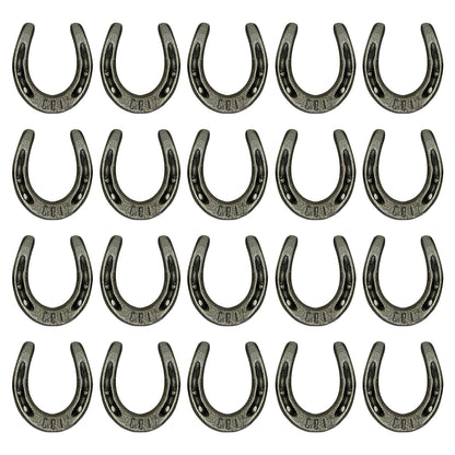 Carvers Olde Iron 3.5" Cast Iron Metal Horseshoe Set - Easy to Weld (20 Pieces)