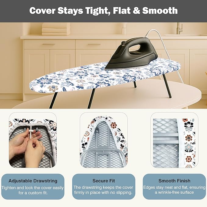 Small Ironing Board Cover and Pad 12"x32" Small Iron Board Cover