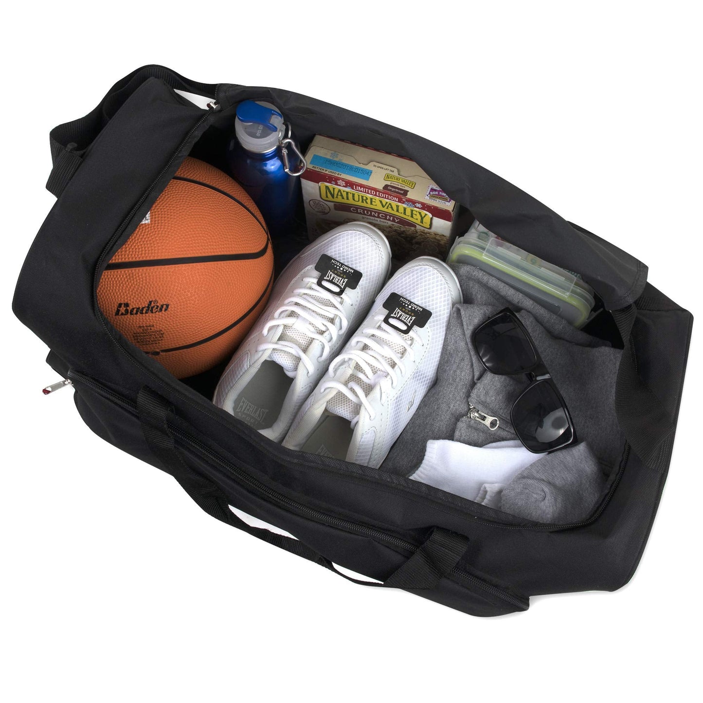 55 Litre Canvas Duffle Bags for Men & Women for Traveling, The Gym, and as Sports Equipment Bag/Organizer (Grey)