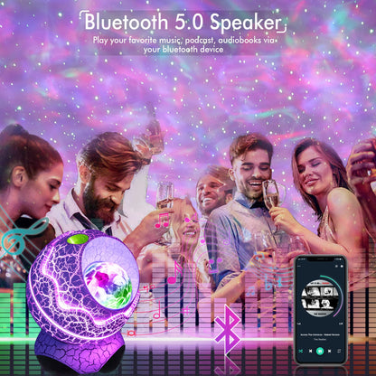 Rossetta Star Projector, Galaxy Projector for Bedroom Nebula Night Light Projector with White Noise, Bluetooth Speaker, Timer and Remote, Room Decor, Gifts for Kids, Adults, Birthday, Party, Easter