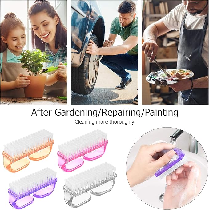 Handle Grip Nail Brush, Nail Brushes Hand Fingernail Brush Cleaner Scrubbing