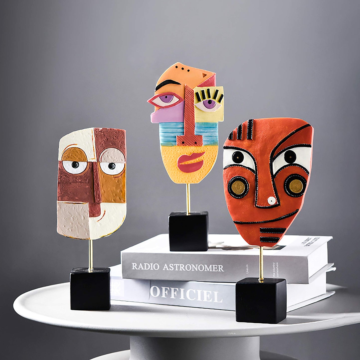 HCCMLOVE High Spirits - Handcrafted Resin Abstract Sculpture for Home Decor, Modern Book Shelf TV Stand, Living Room, Dining Room Table, Bedroom, Office Desktop, Cabinets Decorative Ornaments