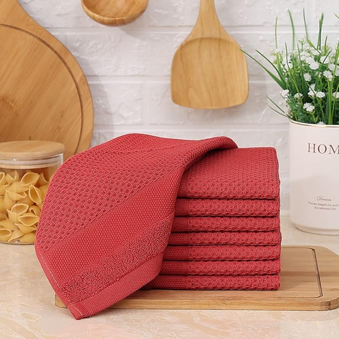 Homaxy 100% Cotton Dish Cloths, 8 Pack