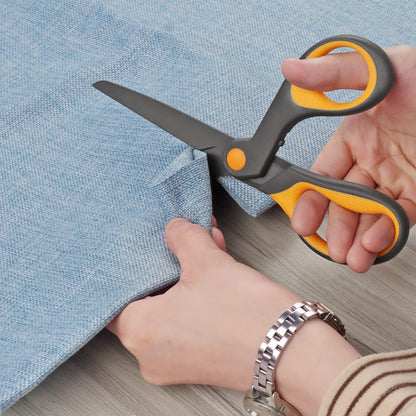 KUONIIY Scissors 8 Inch Ultra Sharp Titanium Coating Blades Soft Comfort-Grip Handles Multi-Purpose Scissors Set of 4