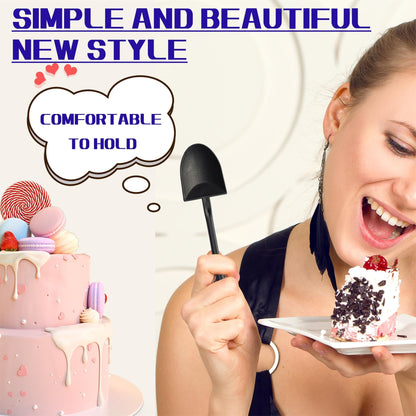 OaaXbbECco Novelty Mini Shovel Shape Spoons Cute Disposable Plastic Dessert Spoons (50)