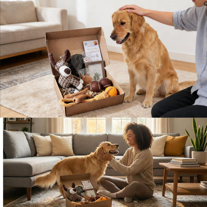 AiVIE Pet Gift Basket, 10 Piece Dog Gift Box, for Welcome New Puppy Gift Basket and Pet Essentials for New Owners
