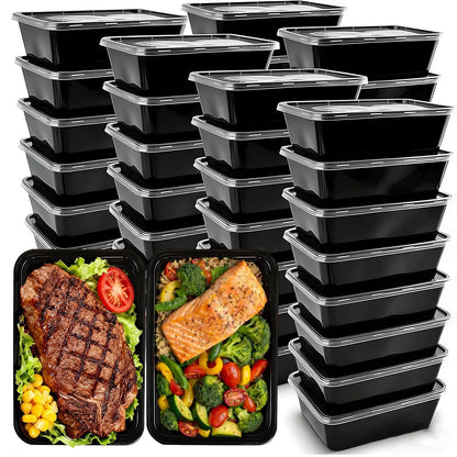 IUMÉ 50-Pack Meal Prep Containers, 26 OZ Microwavable Reusable Food Containers with Lids for Food Prepping, Disposable Lunch Boxes, Plastic Food Boxes- Stackable, Freezer Dishwasher Healthy