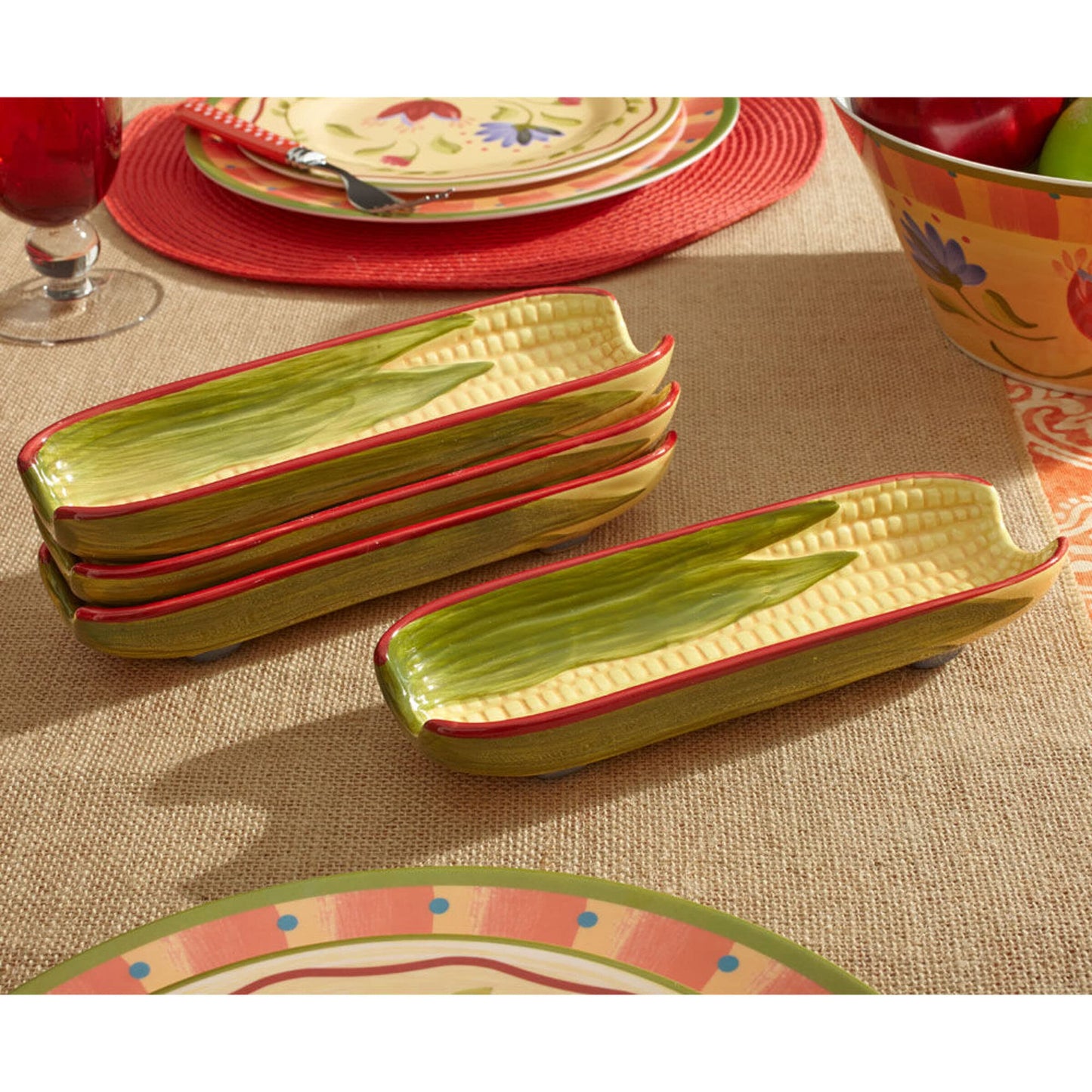 Pfaltzgraff Napoli Corn Dishes, Set of 4, Multicolor