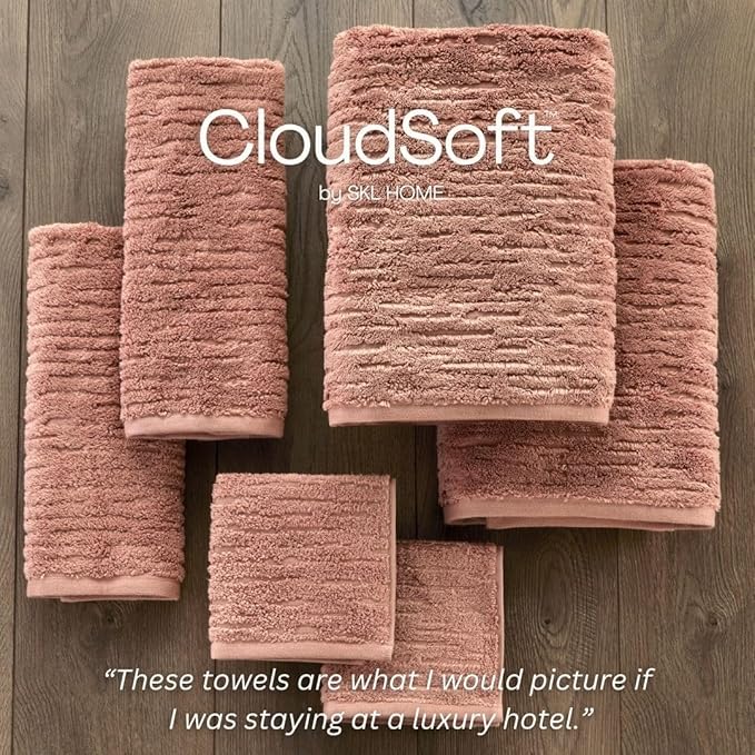 SKL Home CloudSoft Cotton Luxury 4-Piece Washcloth Set