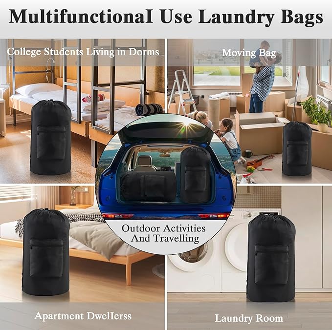 OTraki Laundry Bag Backpack, Large Travel Laundry Bags
