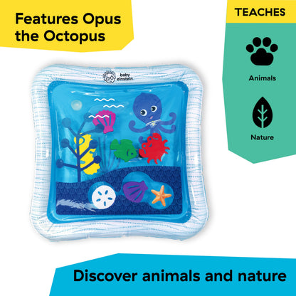 Baby Einstein Tummy Time Water Play Mat, Activity Center and Sensory Toy for Babies - Opus’S Ocean of Discovery, Newborn and Up, Black (1er Pack)
