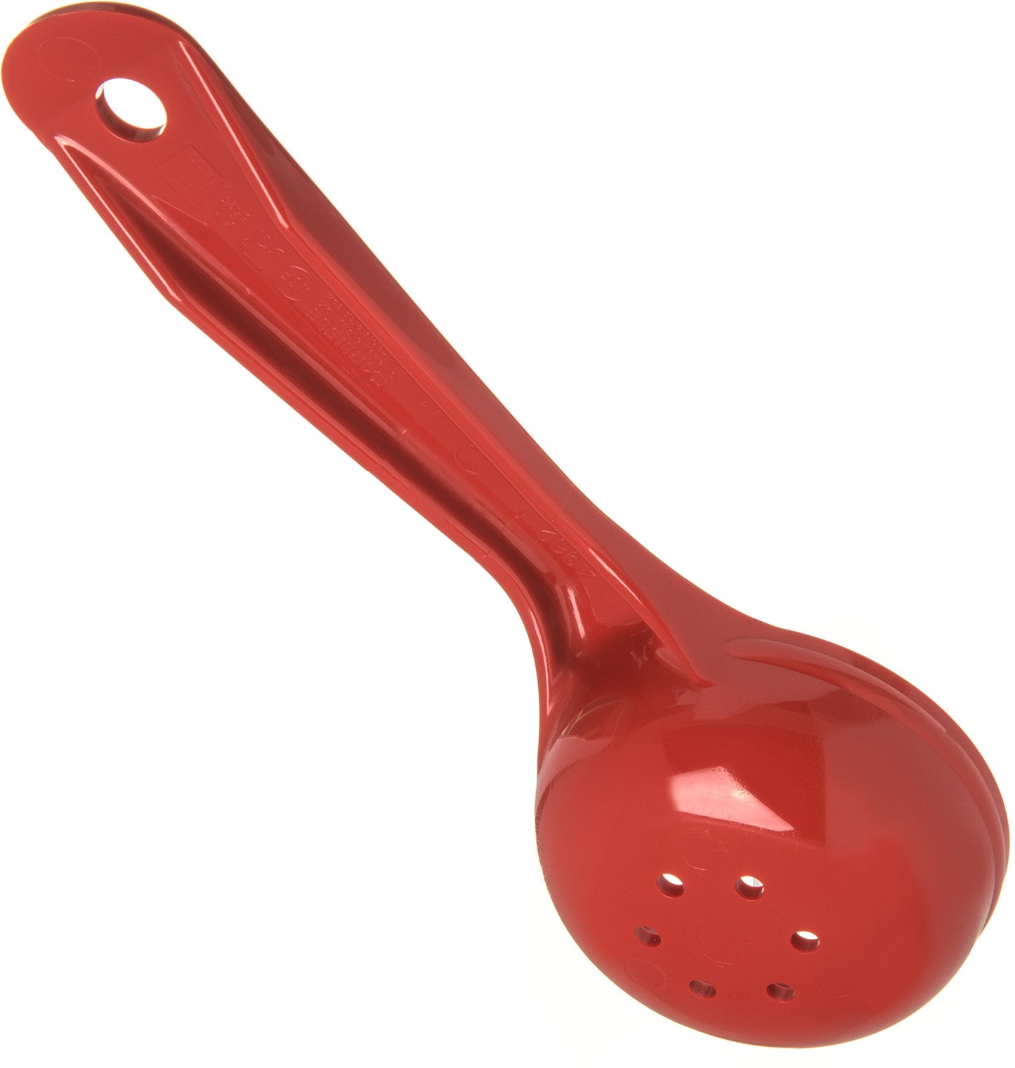 Carlisle FoodService Products 496205 Measure Miser Perforated Measuring Spoon with Short Handle, 2 Ounce, Red