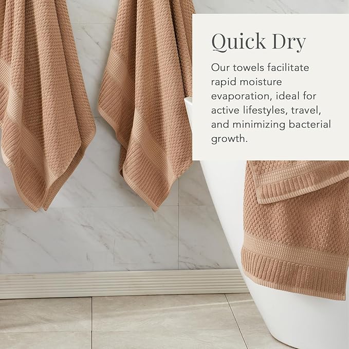 NY Loft 100% Cotton Towel Set 6 Piece Towel Set | Super Soft & Absorbent
