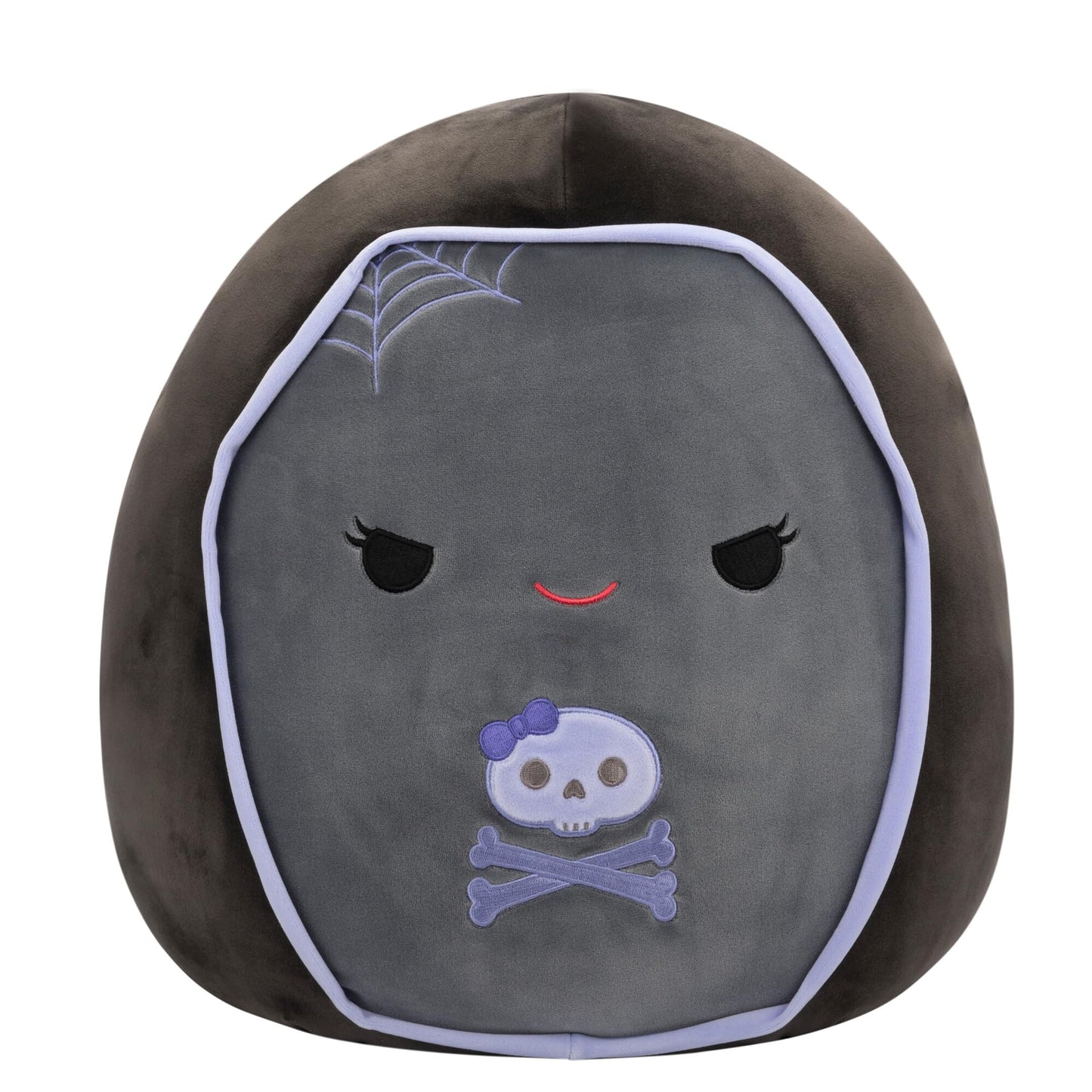 Squishmallows Original 16-Inch Julianne Grey and Purple Coffin - Official Jazwares Plush (Large)