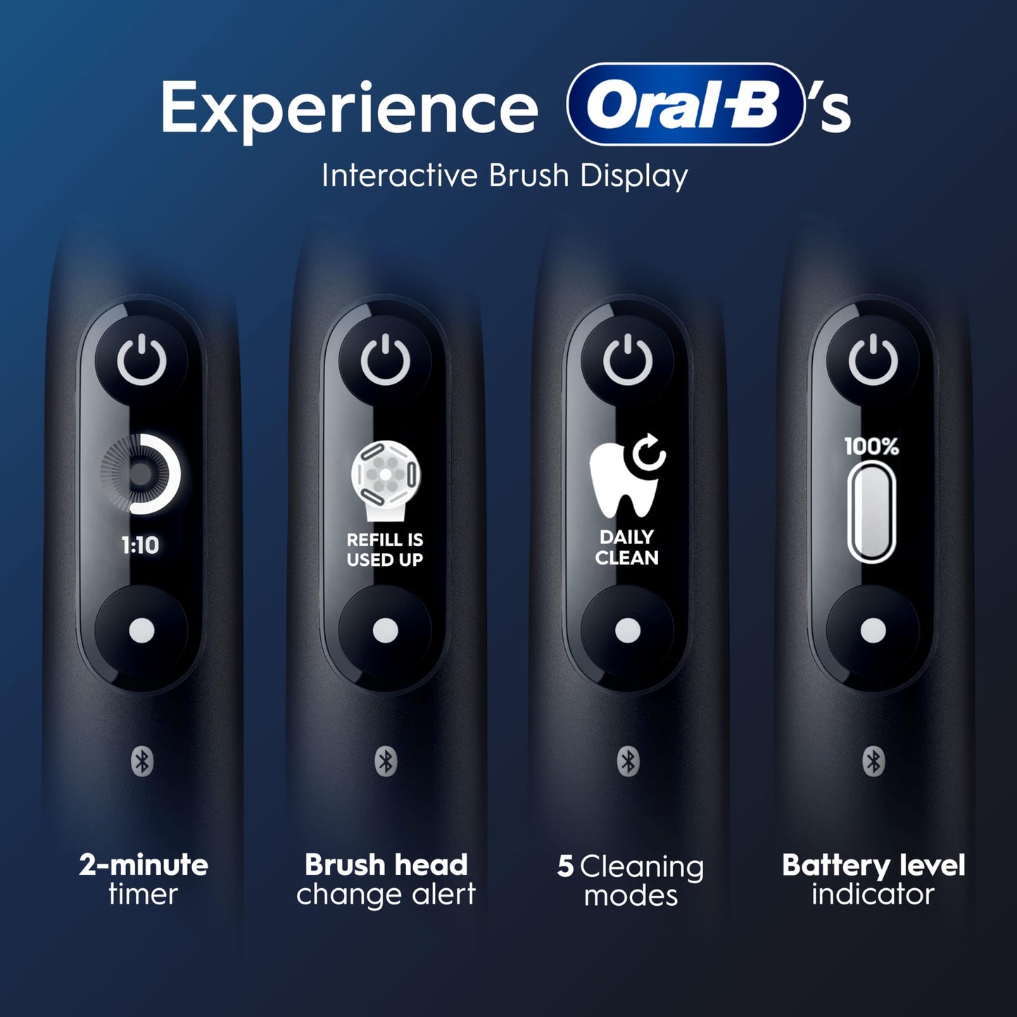 Oral-B iO6 2x Electric Toothbrushes For Adults, 2 Handles, 2 Toothbrush Heads, 5 Modes with Teeth Whitening, UK 2 Pin Plug, Black Lava & Pink Sand