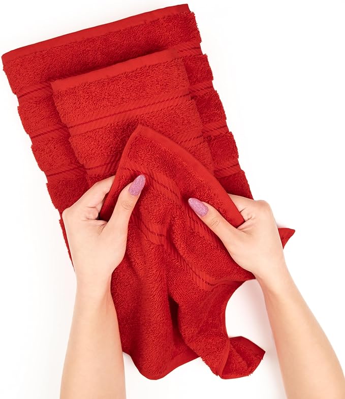 American Soft Linen Luxury 4 Piece Bath Towel Set, 600 GSM 100% Cotton Turkish