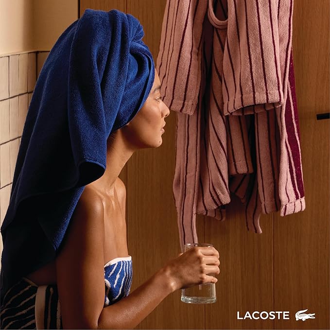 Lacoste Heritage 100% Supima Cotton Bath Towel, Premium Super Soft Bath Towel