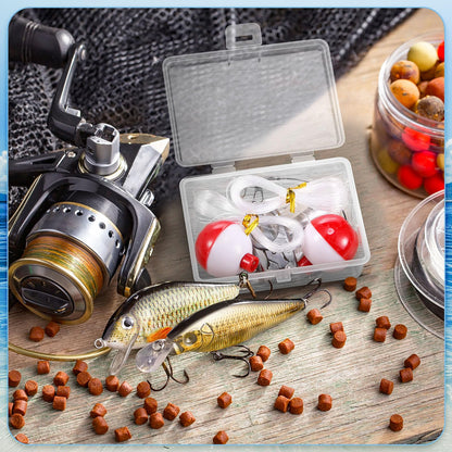 VioraWhite 4 Sets Mini Fishing Kits Bulk Emergency Survival Fishing Kits Fishing Tackle Box with Tackle Included Small Fishing Accessories Kit for Beginner Gifts Summer Outdoor Compact Fishing